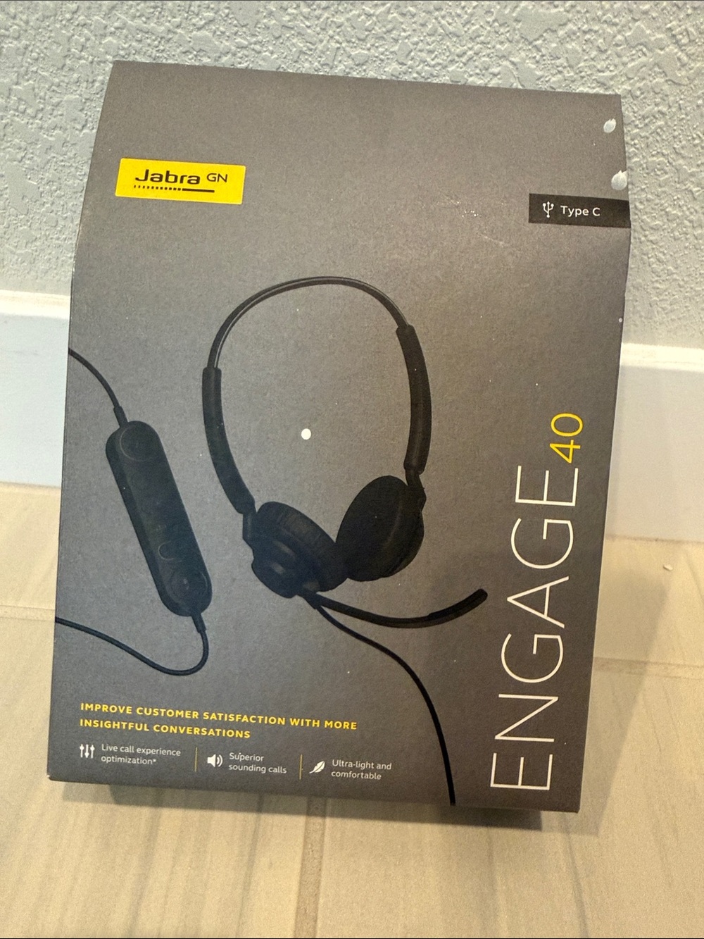 Jabra Engage 40 Over-Ear Headset - Black